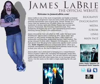 Jameslabrie.com(James LaBrie) Screenshot