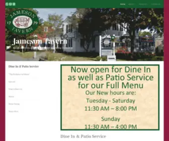 Jamesontavern.com(Jameson Tavern in Freeport ME) Screenshot