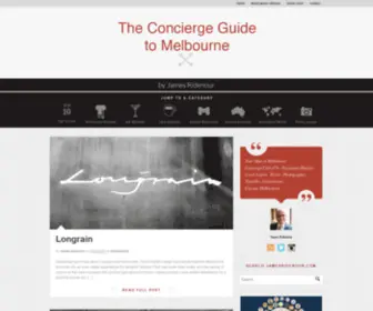 Jamesridenour.com(The Concierge Guide to Melbourne) Screenshot