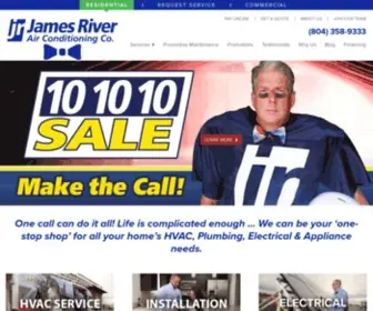 Jamesriverair.com(James River Air Conditioning Company) Screenshot