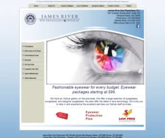 Jamesrivereye.net(Eye Doctors Newport News Virginia) Screenshot