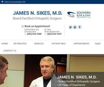 Jamessikesmd.com(Dr James Sikes) Screenshot