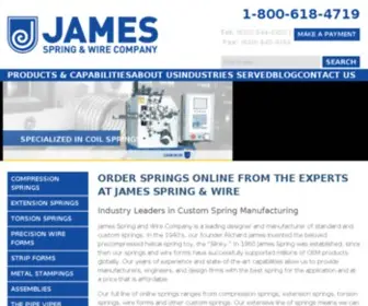 Jamesspring.com(Custom Spring Manufacturing) Screenshot