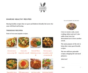 Jamesstrange.com(Sharing healthy recipes) Screenshot