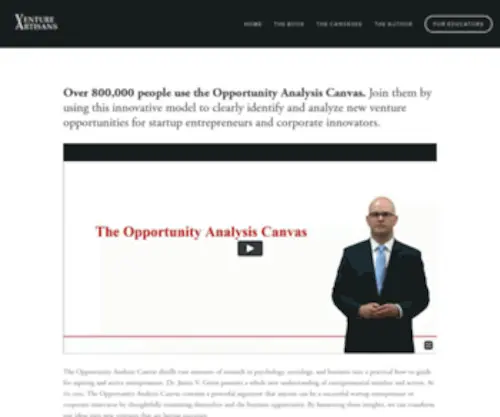 Jamesvgreen.com(The Opportunity Analysis Canvas) Screenshot