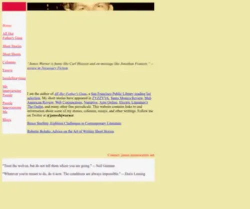 Jameswarner.net(James Warner) Screenshot
