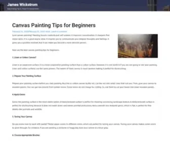 Jameswickstrom.com(Easy Printing Tips & Tricks For Canvas Prints) Screenshot