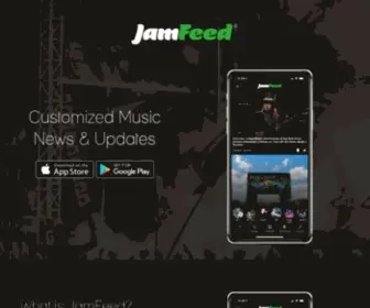 Jamfeed.com(JamFeed is a customized music news app that keeps you up) Screenshot