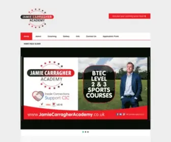 Jamiecarragheracademy.co.uk(Become a professional football coach with us) Screenshot