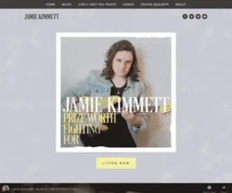 Jamiekimmett.com(Christian music) Screenshot