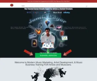 Jamieleger.com(Music Business Training) Screenshot