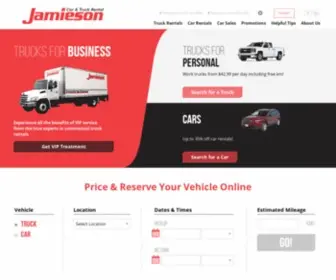 Jamiesonrentals.com(Jamieson Car and Truck Rentals) Screenshot