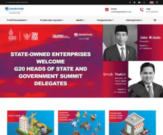 Jamkrindo.co.id(Website Utama PT Jaminan Kredit indonesia (Jamkrindo)) Screenshot