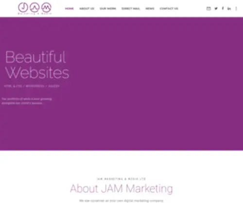 Jammm.co.uk(JAM Marketing & Media) Screenshot