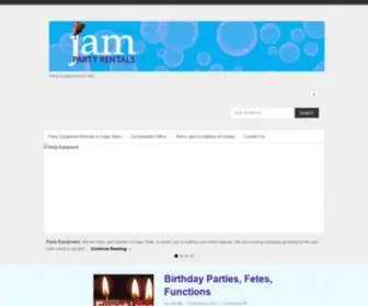 Jamparties.co.za(Party Equipment for Hire) Screenshot