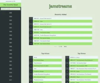 Jamstreams.net(Live recordings of the best jambands) Screenshot