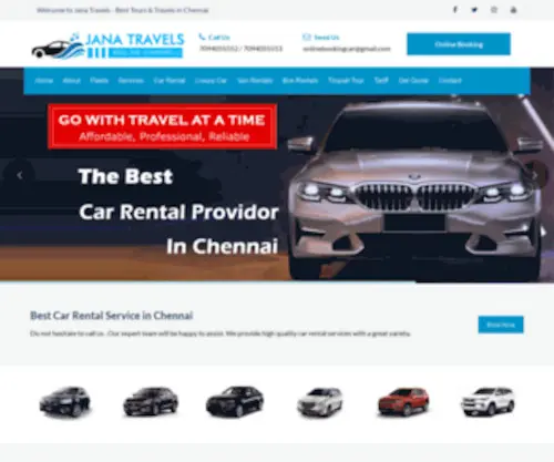 Janatravels.com(Luxury car rental chennai) Screenshot