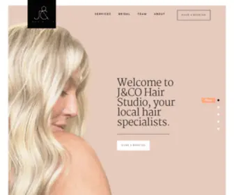 Jandcohairstudio.com.au(J&CO Hair Studio) Screenshot