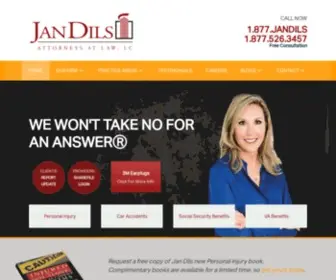 Jandils.com(Personal Injury & Social Security Attorney) Screenshot