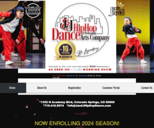 JandjHiphopdance.com(J & J Hip Hop Dance Company) Screenshot