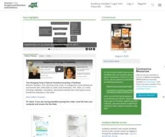 Jandonline.org(Journal of the academy of nutrition and dietetics) Screenshot