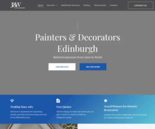 Jandwdecorators.co.uk(Painters & decorators Edinburgh) Screenshot