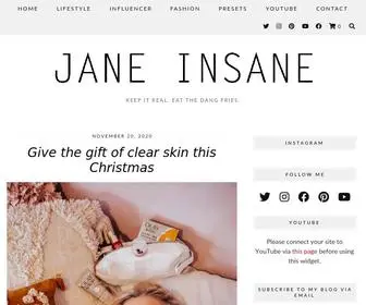 Janeinsane.com(Keep it real) Screenshot