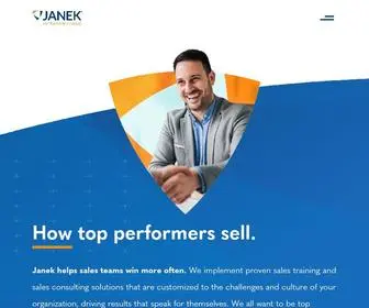 Janek.com(Best Sales Performance Training Company) Screenshot