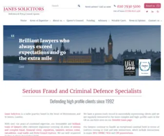 Janes-Solicitors.co.uk(Serious Fraud & Criminal Defence Solicitors London) Screenshot