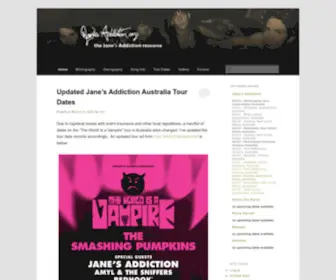Janesaddiction.org(The Jane's Addiction resource) Screenshot