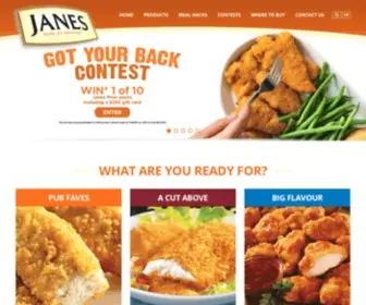 Janesfoods.com(Janes® Ready for Anything) Screenshot