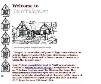 Janesvillage.org(Janes Village) Screenshot