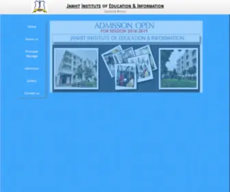 Janhit.ac.in(JANHIT INSTITUTE OF EDUCATION & INFORMATION Admission Open For B.Ed) Screenshot