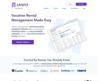 Janiis.com(Vacation Rental Software) Screenshot