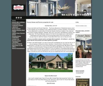 Janiner.com(Pocono Real Estate Stroudsburg Real Estate Pocono Properties Lakefront Homes) Screenshot