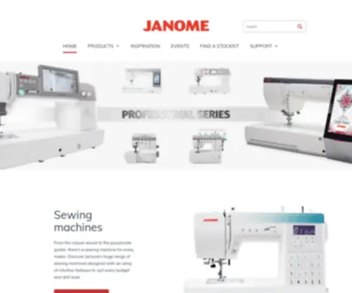 Janome.com.au(Janome) Screenshot