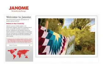 Janome.com(Janome Global) Screenshot