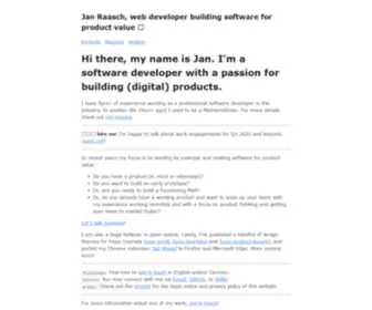 Janraasch.com(Me and my projects) Screenshot