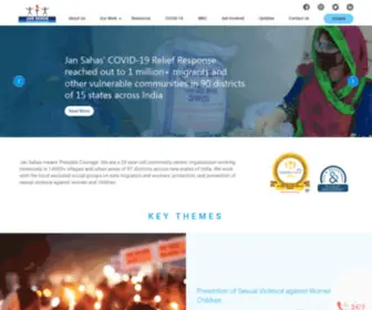 Jansahas.org(Jan Sahas) Screenshot