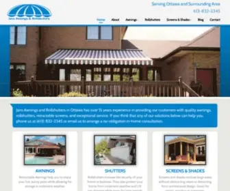 Jansawnings.com(Jans Awnings & Rollshutters in Ottawa) Screenshot