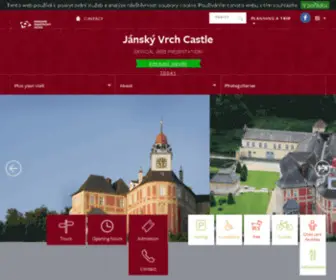 Janskyvrch.cz(Oficiální stránky zámku Jánský Vrch) Screenshot