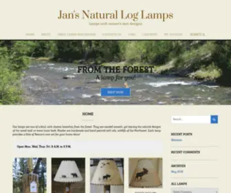 Jansloglamps.com(Jan's Natural Log Lamps) Screenshot