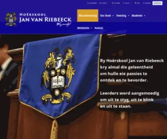 Janvanriebeeck.co.za(Hoërskool Jan van Riebeeck) Screenshot