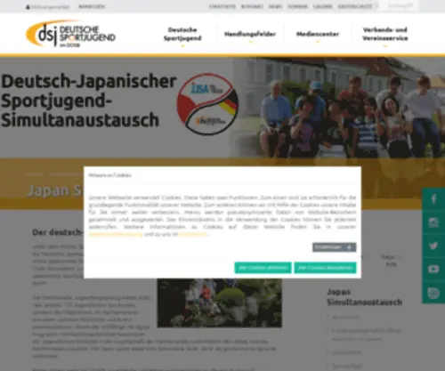 Japan-Simultanaustausch.de(Die Deutsche Sportjugend im Olympischen Sportbund (dsj)) Screenshot