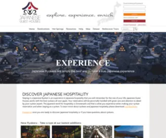 Japaneseguesthouses.com(Your Japanese Ryokan Experts) Screenshot