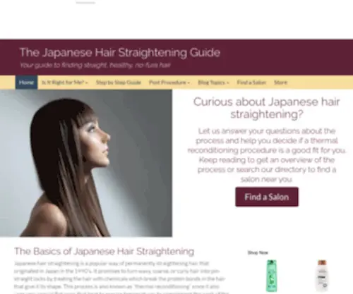 Japanesehairstraighteningguide.com(Japanese Hair Straightening Guide) Screenshot