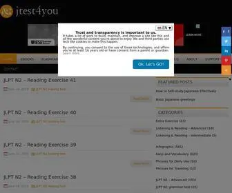 Japanesetest4You.com(Free online Japanese practice tests) Screenshot