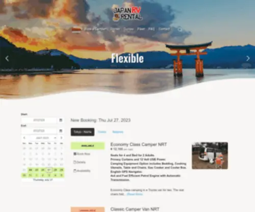 Japanrv-Rental.com(Japan Campers Motorhome RV) Screenshot
