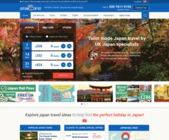 Japantravel.co.uk(Japan Travel Centre) Screenshot