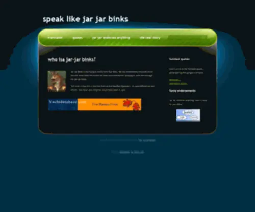 Jar-Jar-Binks.com(This domain name) Screenshot